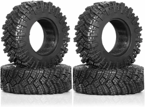 4pcs 98mm 1.9 Inch Soft Rubber Tyres Compatible with 1/10 Scale RC Crawler Vehicles Compatible with Pro