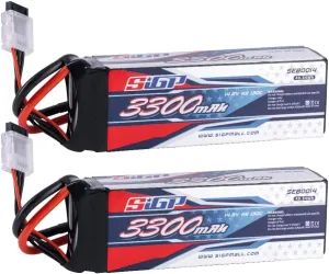4S 14.8V Lipo Battery 3300mAh 130C Soft Pack with XT60 Plug for RC Car Truck Boat Vehicles Tank Buggy Racing Hobby 2 Packs