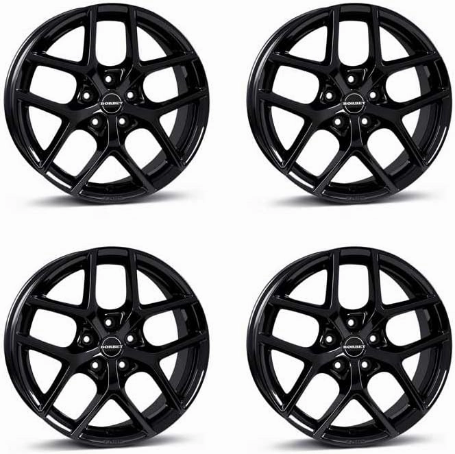 4x Borbet alloy rims Y 6.5x16 ET40 5x108 black glossy compatible with Jaguar X-Type