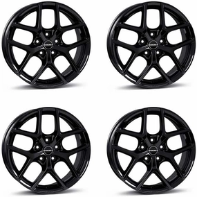4x Borbet alloy rims Y 6.5x16 ET40 5x108 black glossy compatible with Jaguar X-Type