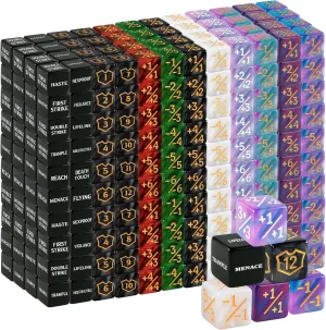 500 Pieces MTG Counter Bulk Keyword Counters Life Counter Tokens Dice Buff Tokens Compatible with Magic Card Game Accessories CCG Creature Stats