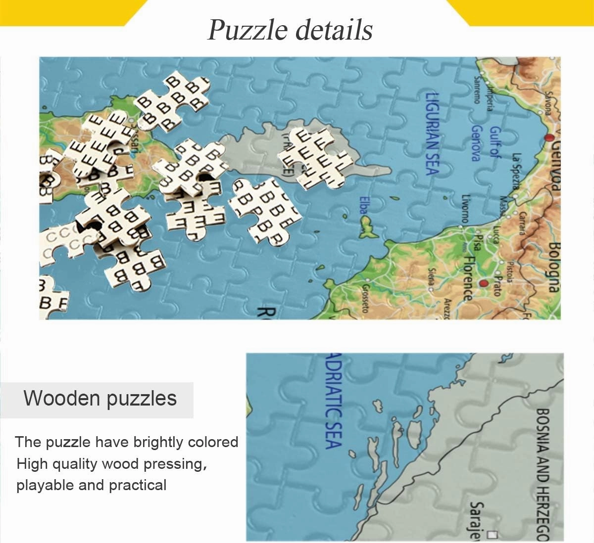 500 Piece Jigsaw Puzzles for Adults Italy Physical Map Puzzles Educational Games Brain Challenge Home Decoration Jigsaw Puzzles 500 Pieces for Youth Children Family Games Toy Best Gift