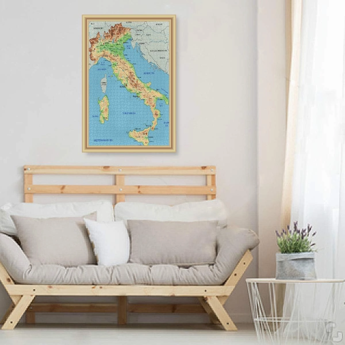 500 Piece Jigsaw Puzzles for Adults Italy Physical Map Puzzles Educational Games Brain Challenge Home Decoration Jigsaw Puzzles 500 Pieces for Youth Children Family Games Toy Best Gift