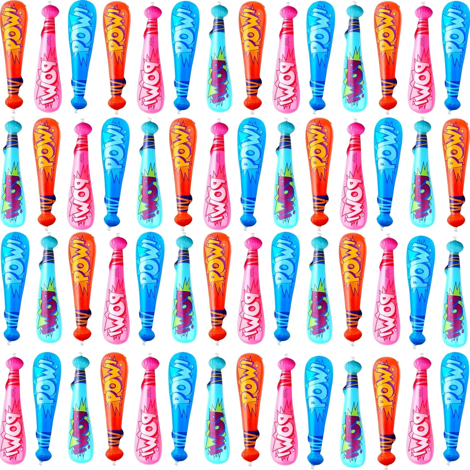 56 Pack 18 Inch Inflatable Baseball Bats Inflatable Toy Bats Blow Up Baseball Bat Inflates for Birthday Swimming Pool Carnival Party Favors