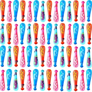 56 Pack 18 Inch Inflatable Baseball Bats Inflatable Toy Bats Blow Up Baseball Bat Inflates for Birthday Swimming Pool Carnival Party Favors