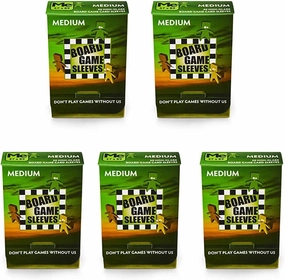5 Packs Arcane Tinmen Non-Glare Board Game Sleeves 50 ct Medium Size Card Sleeves Value Bundle!