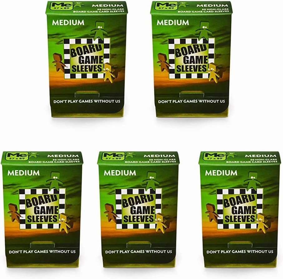 5 Packs Arcane Tinmen Non-Glare Board Game Sleeves 50 ct Medium Size Card Sleeves Value Bundle!