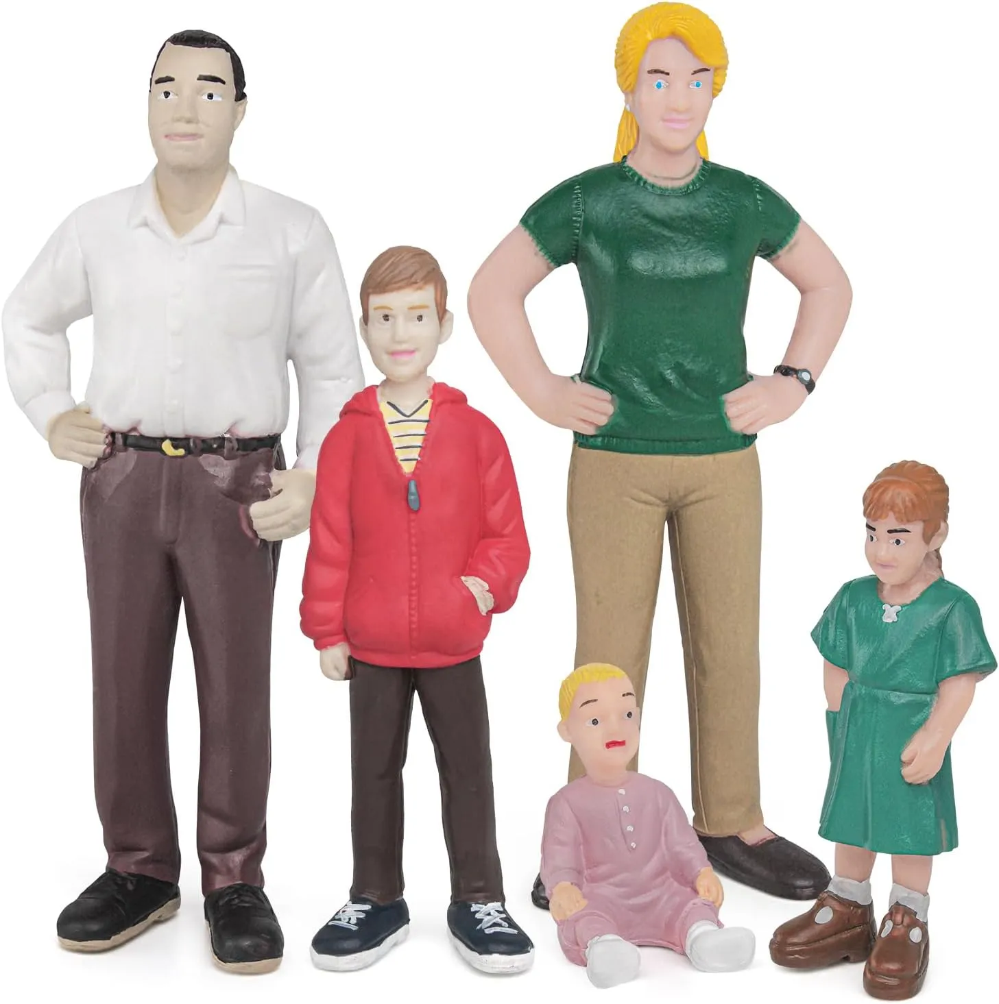 5PCS Family Member Figures Set Educational Toys Christmas Party Decoration for 3 4 5 6 Kids Boys and Girls