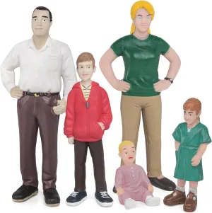 5PCS Family Member Figures Set Educational Toys Christmas Party Decoration for 3 4 5 6 Kids Boys and Girls