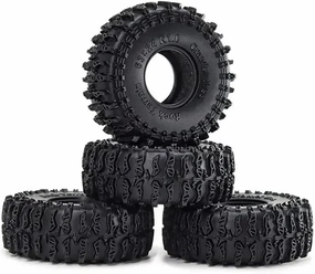 63mm 1.0 Soft Rubber Wheel Tire Set of 4 for Compatible 1/18 1/24 RC Crawler Cars SCX24 AX24 Upgrade Accessories