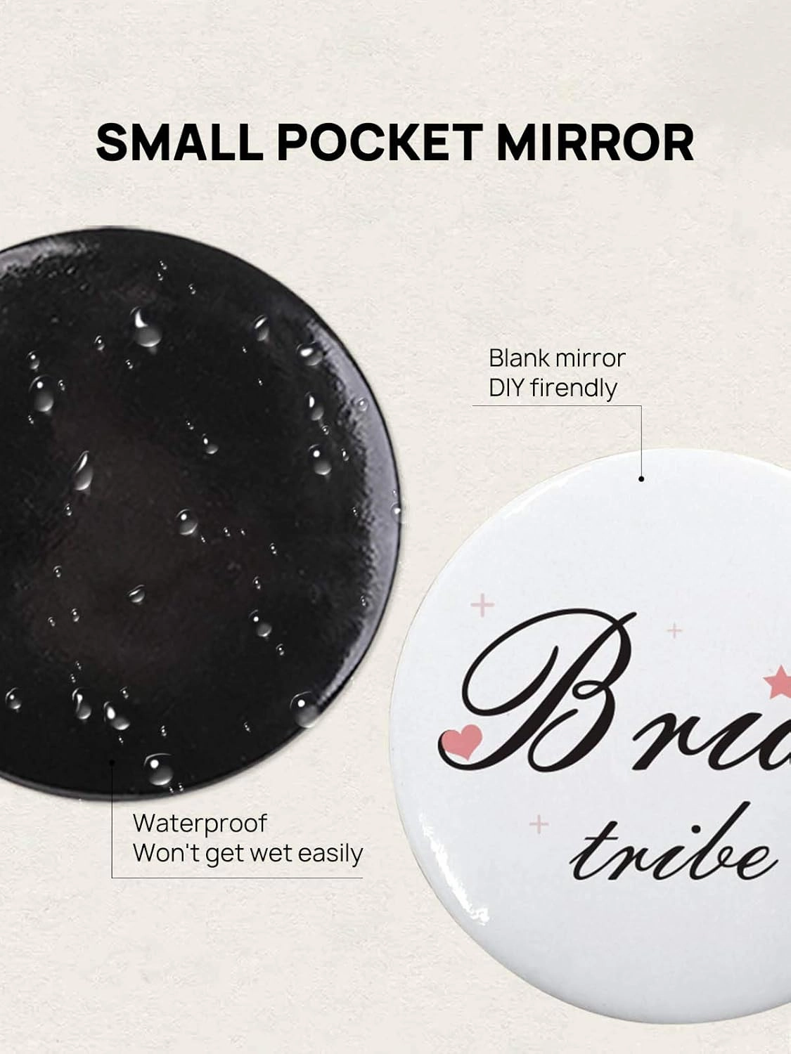 72 Pcs Compact Small Makeup Mirror Bulk, Mini Travel Pocket Mirror for Purse Women Gift Favor (Round, White)