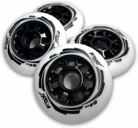 85A Wear-Resistant 84mm SHR PU Speed Inline Roller Skates Replacement Wheels Without Bearings for Indoor Outdoor Wave Board Caster Board Street Surf (Pack of 4 Wheels)