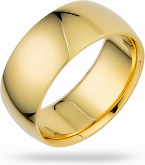 8mm Solid Gold Wedding Bands for Women or Men, 10k or 14k Gold Rings, Comfort Fit Womens and Mens Wedding Ring - Premium Collection from EWB