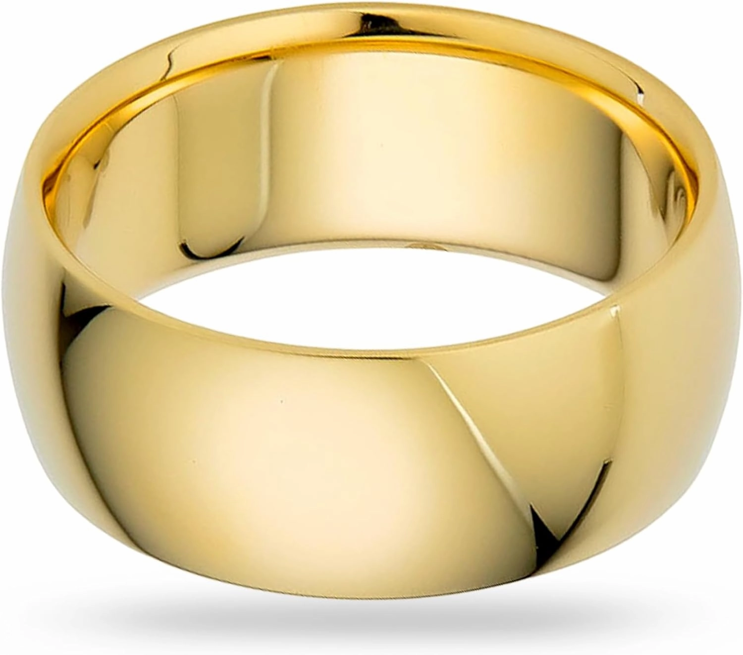 8mm Solid Gold Wedding Bands for Women or Men, 10k or 14k Gold Rings, Comfort Fit Womens and Mens Wedding Ring - Premium Collection from EWB
