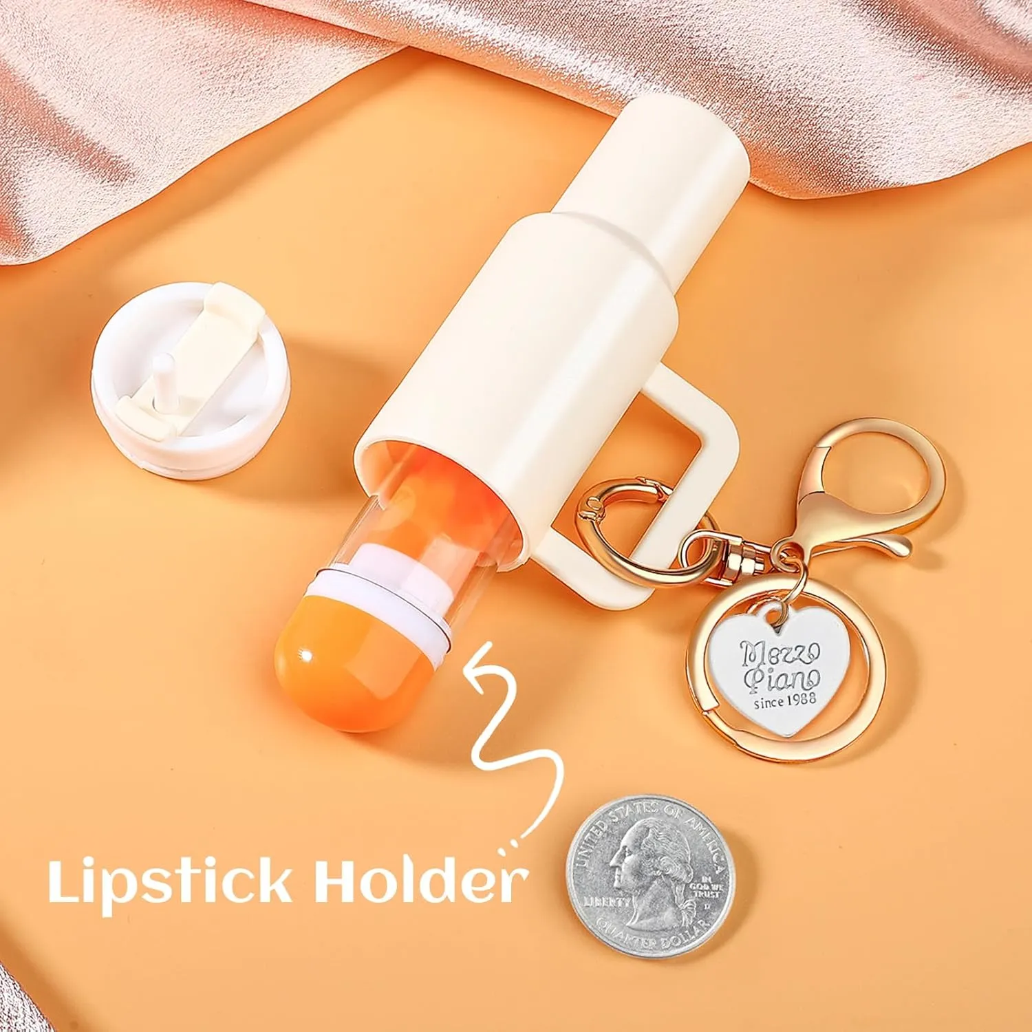 8pcs Mini Tumbler Keychain for Stanley Cup Cute Key Chain Charms Chapstick Holder for Women Purse Handbag Backpack