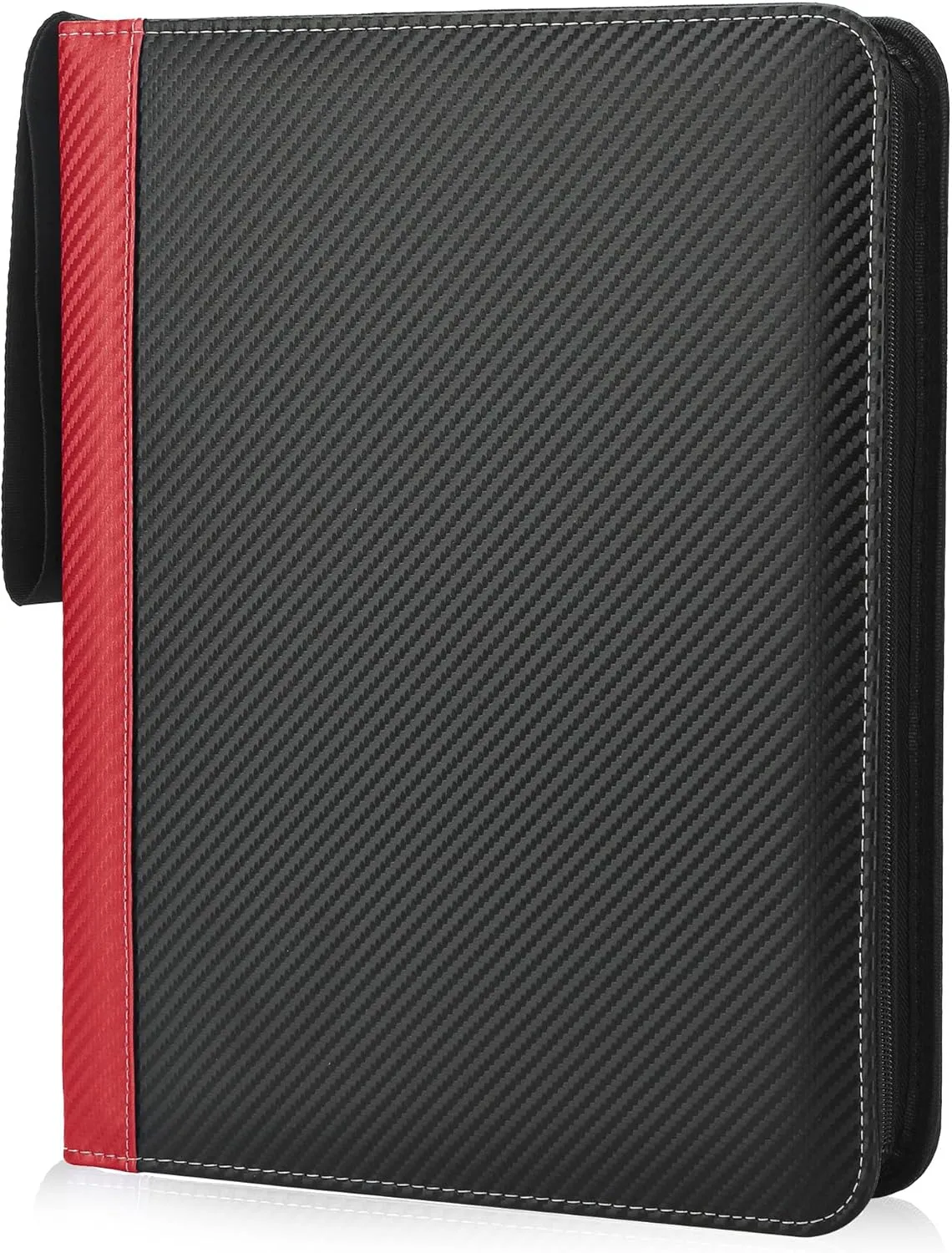 9 Pockets Trading Card Binder with Sleeves Card Organizer, 900 Double Sided Pocket PU Card Collection Binder, Baseball Binder,for Sports Card, MTG, TCG Yugioh Card (Red)