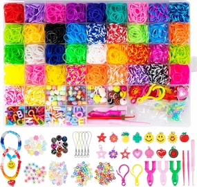 ABSOFINE 3000  Rubber Band Bracelet Kit, Loom Bracelet Making Kit for Girls, Loom Bands Refill Kits Gift for Boys Birthday DIY Friendship Bracelets