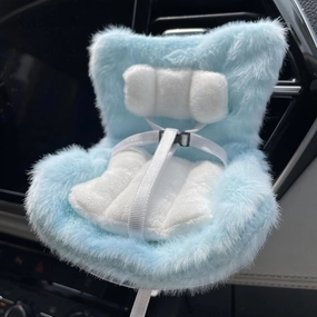 Accessories for 10-17cm Dolls, Doll Car Seat with Clip onto Car Air Vent, Includes Seat Leg for Desktop Display (Blue)