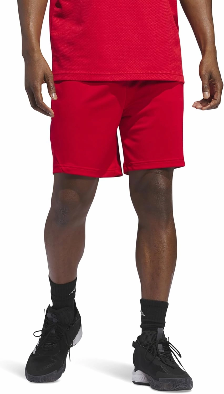 adidas Men's Legends 3-Stripes Shorts, Better Scarlet/Aurora Black