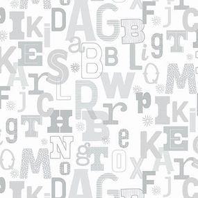 Adorable Alphabet Tonal Alphabet Light Grey 13021-08