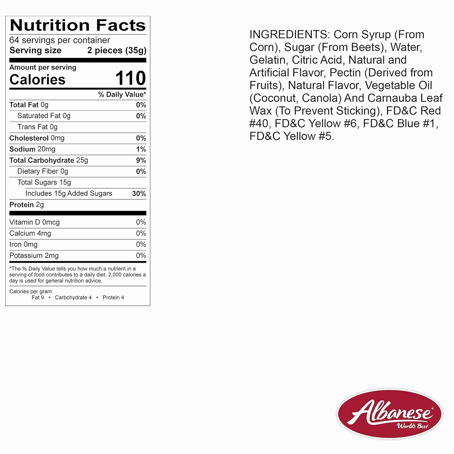 Albanese World's Best Large Assorted Fruit Gummi Butterflies, 5lbs of Candy