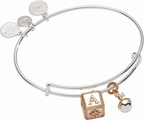 Alex and Ani Baby Block and Rattle Bangle