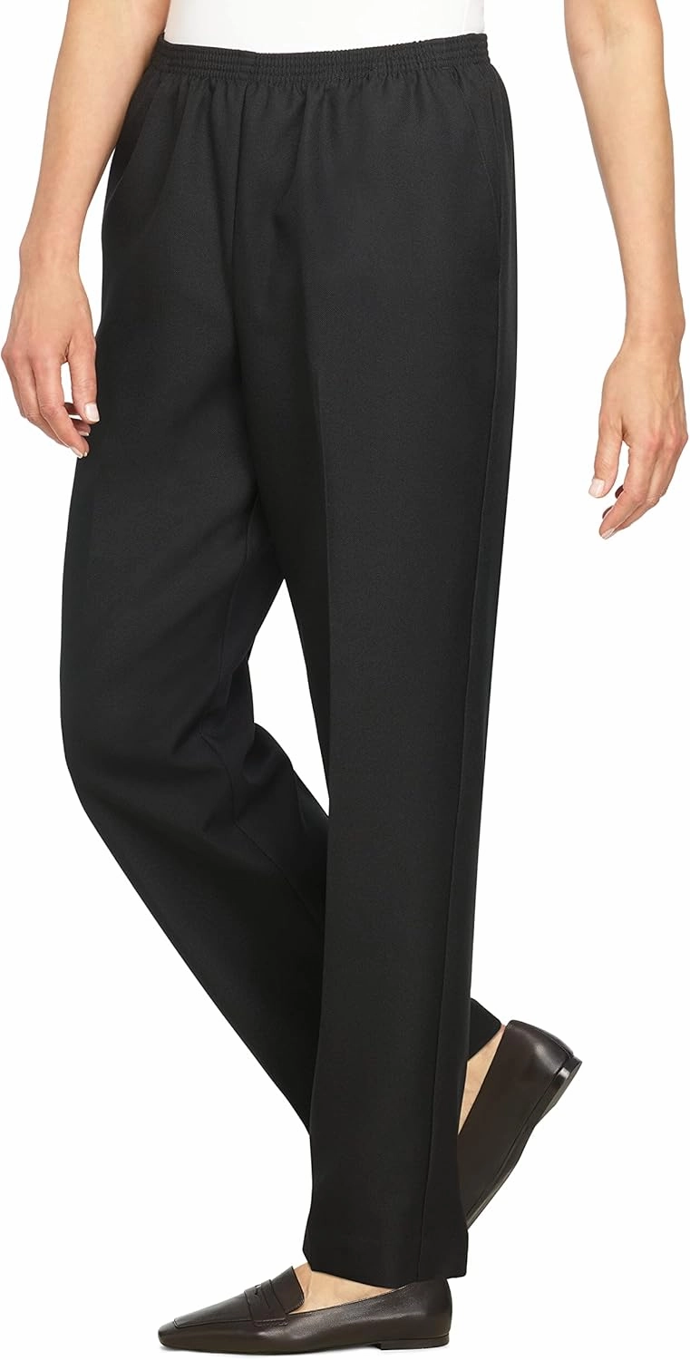 Alfred Dunner All Around Elastic Waist Polyester Short Petite Pants - Pull-On Style