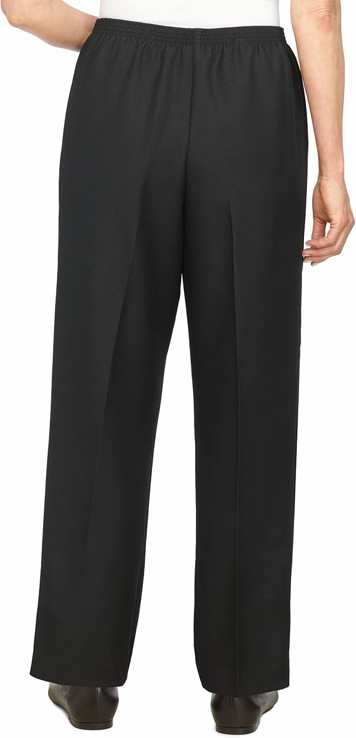 Alfred Dunner All Around Elastic Waist Polyester Short Petite Pants - Pull-On Style