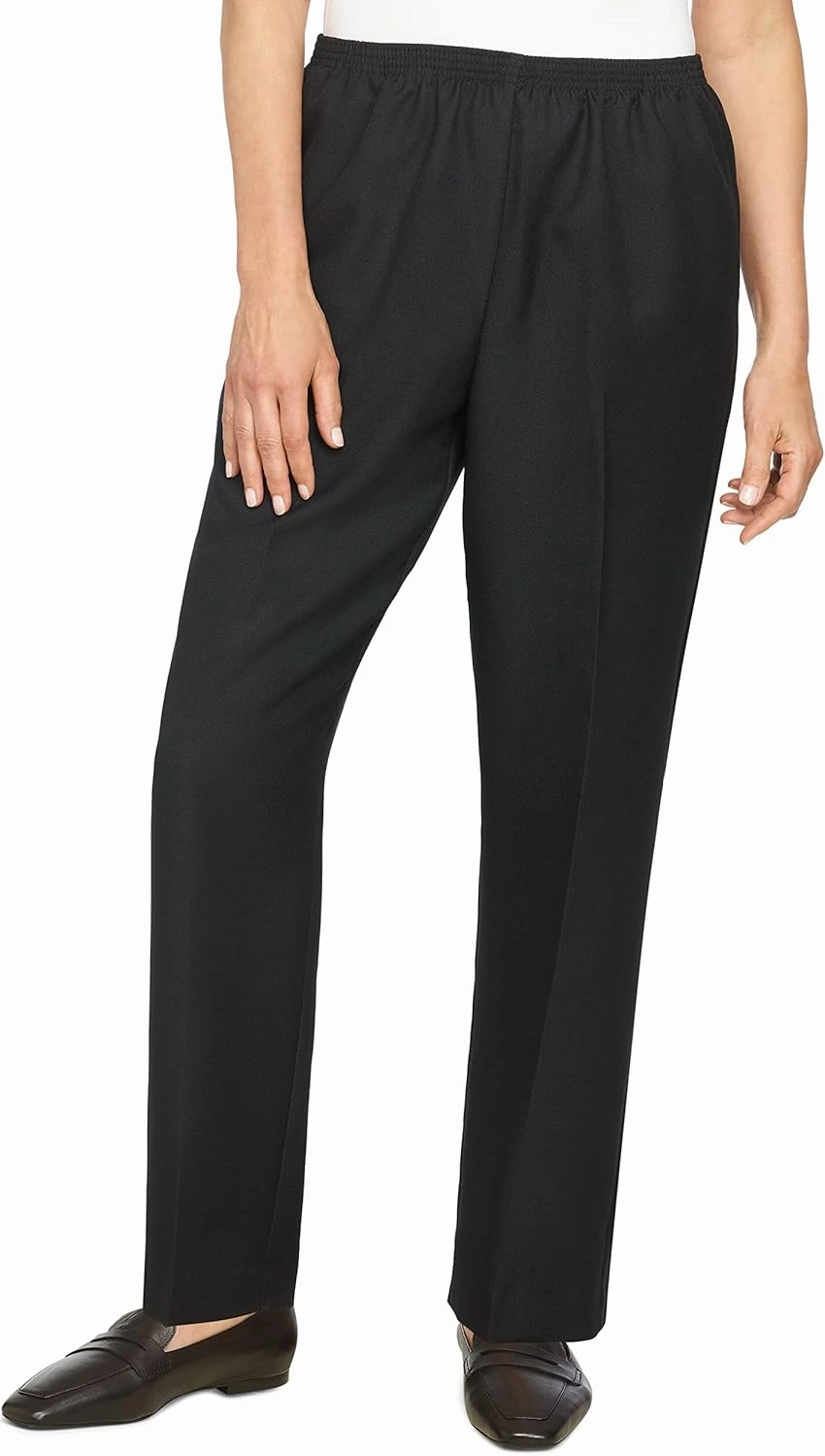 Alfred Dunner All Around Elastic Waist Polyester Short Petite Pants - Pull-On Style