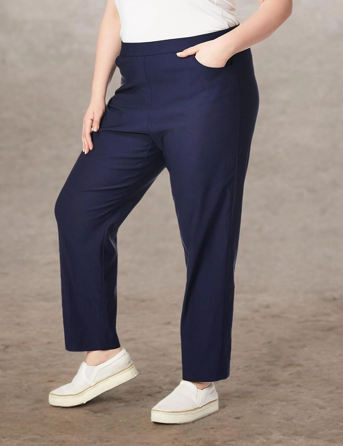 Alfred Dunner Women's Allure Slimming Missy Short Stretch Pants Modern Fit
