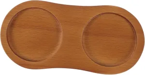 Alipis Stylish Pepper Sauce Bottle Coaster Wooden Salt Pepper Tray Kitchen Accessory Counter Protection