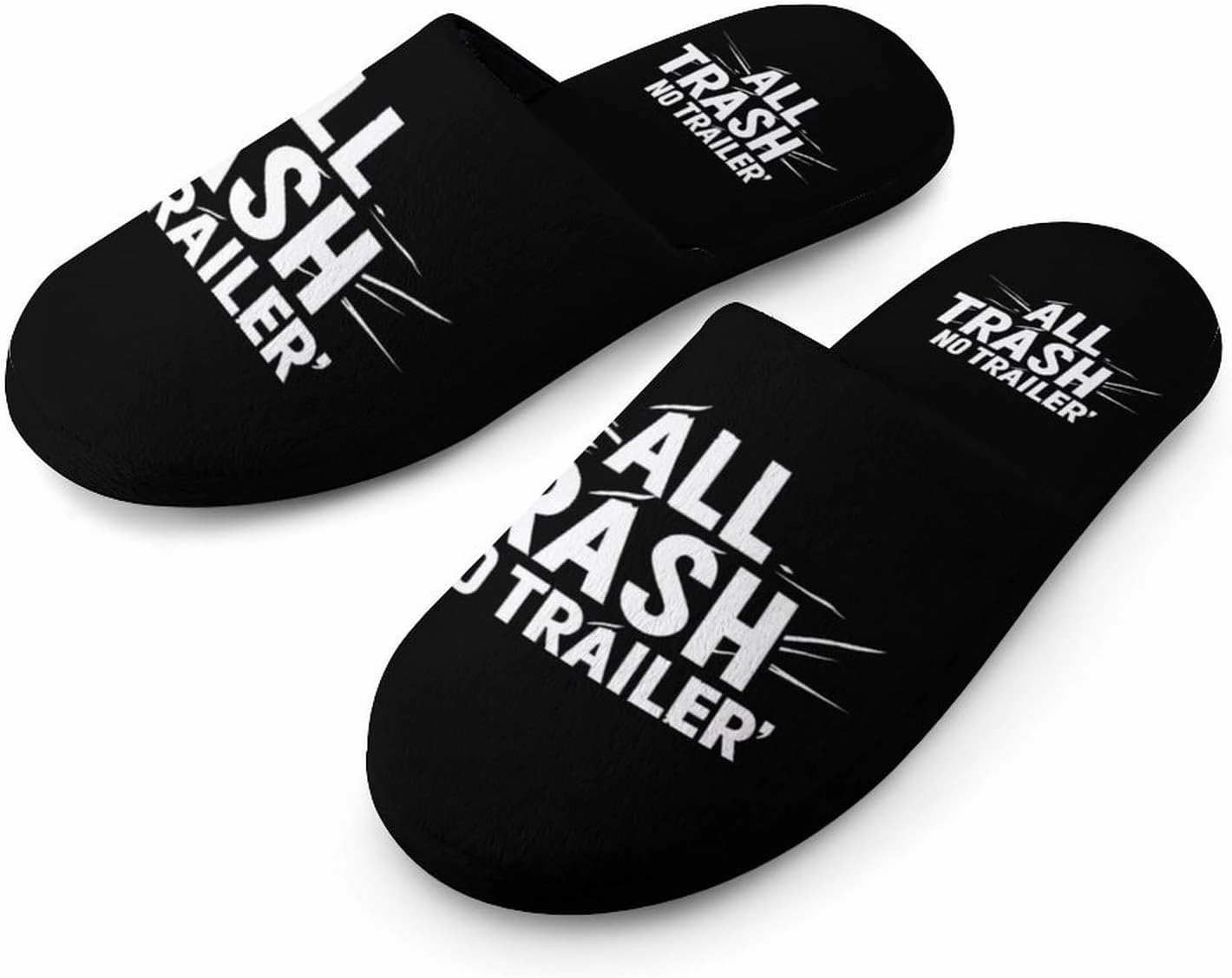All Trash No Trailer Soft Slippers for Women Anti-skid House Shoes for Spa Hotel Guest Bride Travel
