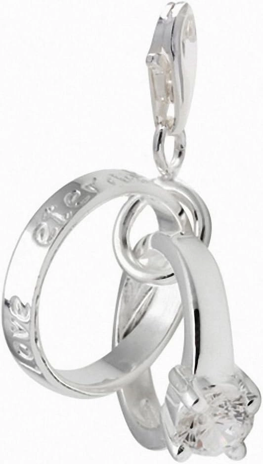 Amoro Sterling Silver Wedding Rings Charm