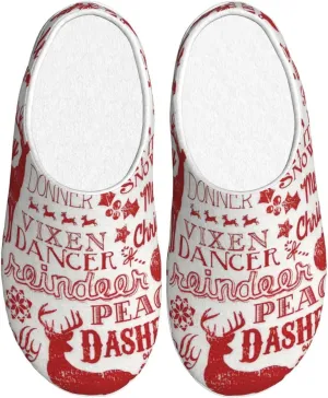 Animal Wilderness Bear Deer print Women's Soft Slippers House Shoes Comfortable Home Slippers Home Bedroom Shoes for Adults