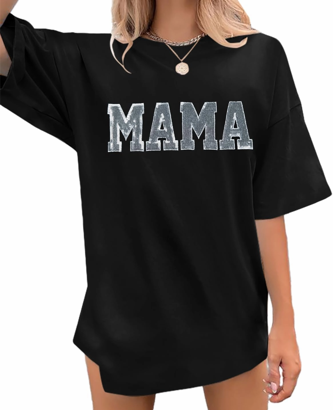 Anti Social Mom Club Shirt Oversized Mama Shirts Funny Mom Life Graphic Tee Casual Short Sleeve Tops