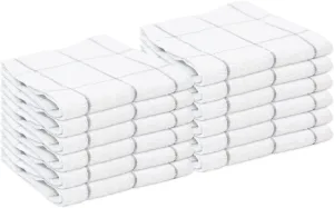 Arkwright Dish Towels for Kitchen - (Pack of 12) Soft, 100% Cotton Terry Dishcloths, Highly Absorbent & Quick Dry, Washcloths for Washing, Drying, and Cleaning Dishes, 12 x 12 in, Grey