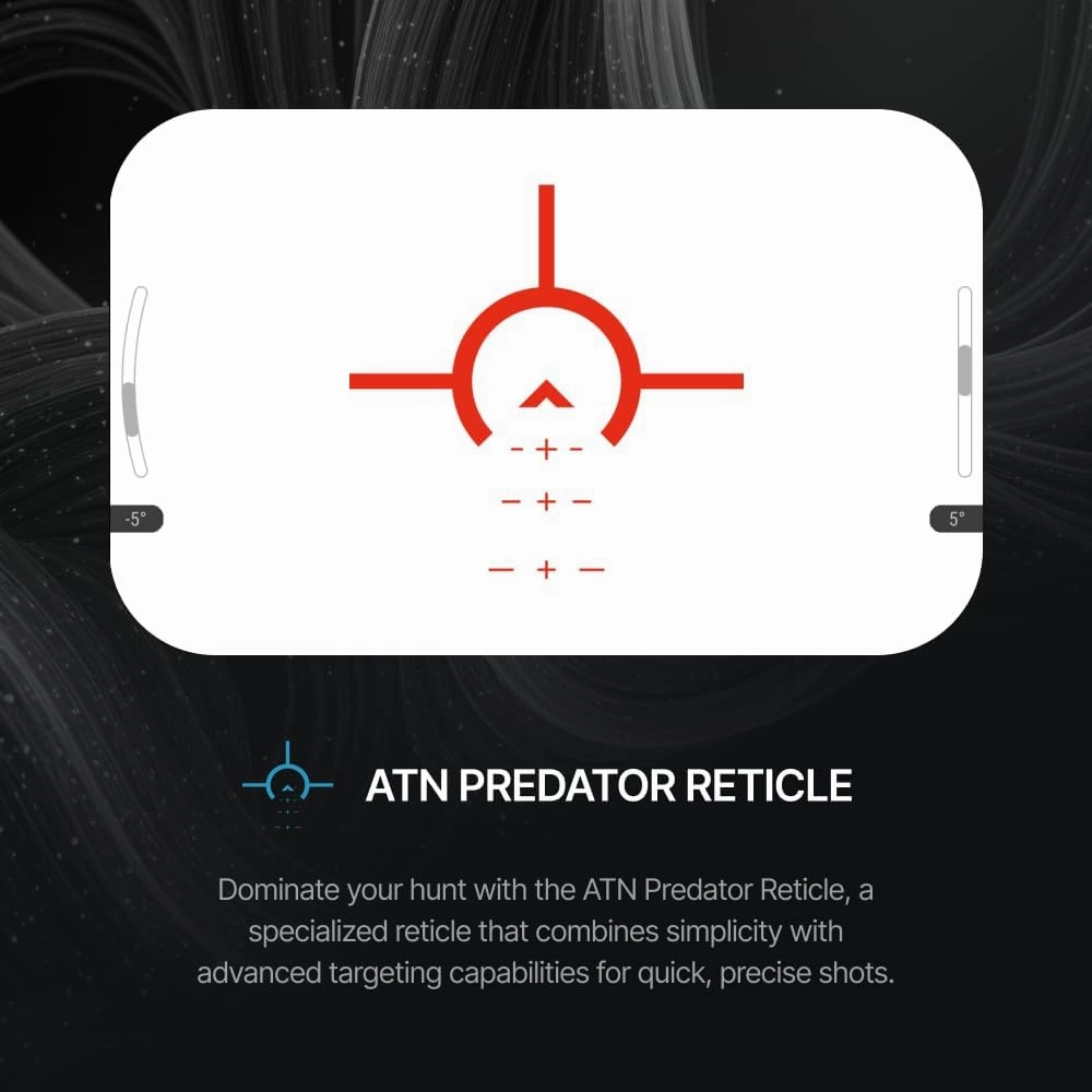 ATN Night Vision Scope - Ultra Sensitive Night Vision Sensor, HD Display - Premium Night Vision Scope for Precision and Clarity in Low-Light Conditions