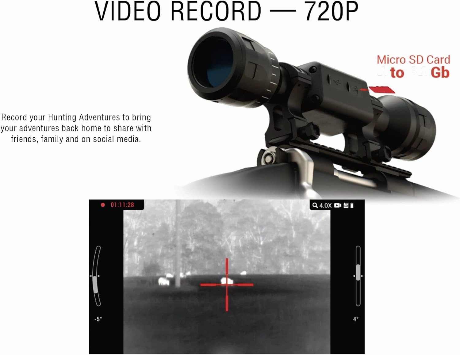 ATN Thor LTV Ultra Light Thermal Hunting Scope, 4K  4056x3040 Thermal Sensor, 4K Video Record, One Shot Zero, 10h  Battery Power