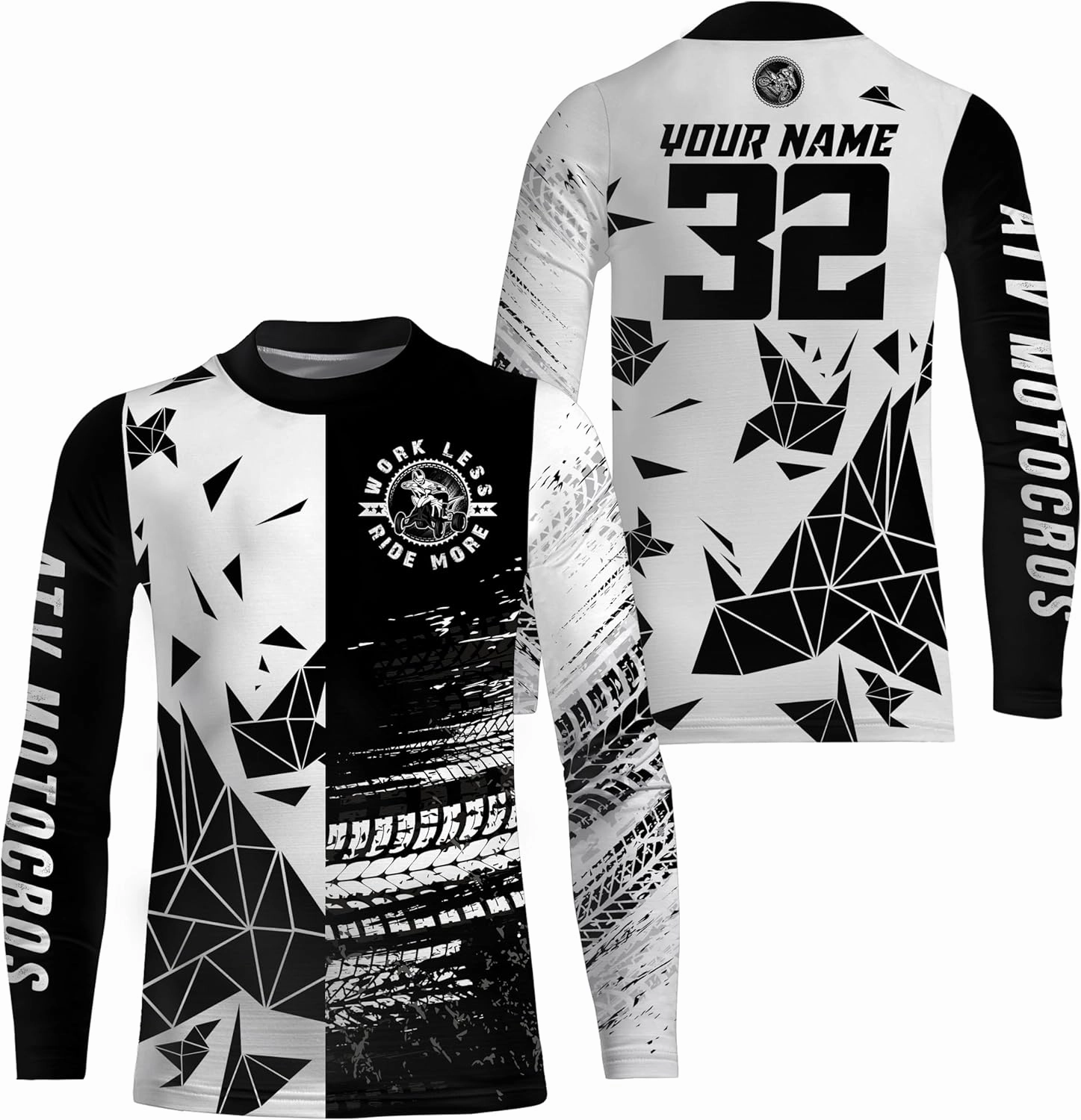ATV Motocross Racing Jersey Youth ATV Quad Bike Shirt UPF30  Motorcycle Kid Men Women Extreme Off-Road Racing Jersey MX01