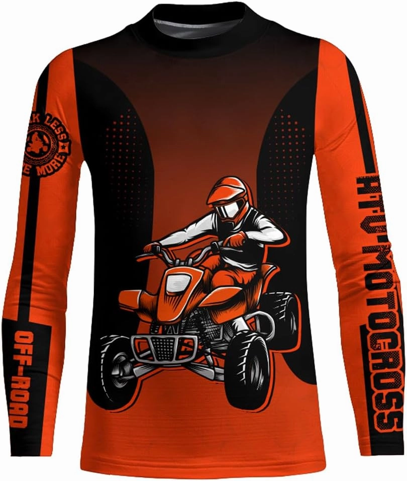 ATV Motocross Racing Jersey Youth ATV Quad Bike Shirt UPF30  Motorcycle Kid Men Women Extreme Off-Road Racing Jersey MX01