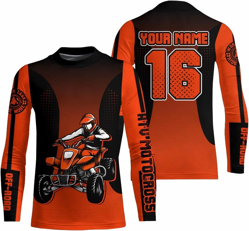 ATV Motocross Racing Jersey Youth ATV Quad Bike Shirt UPF30  Motorcycle Kid Men Women Extreme Off-Road Racing Jersey MX01