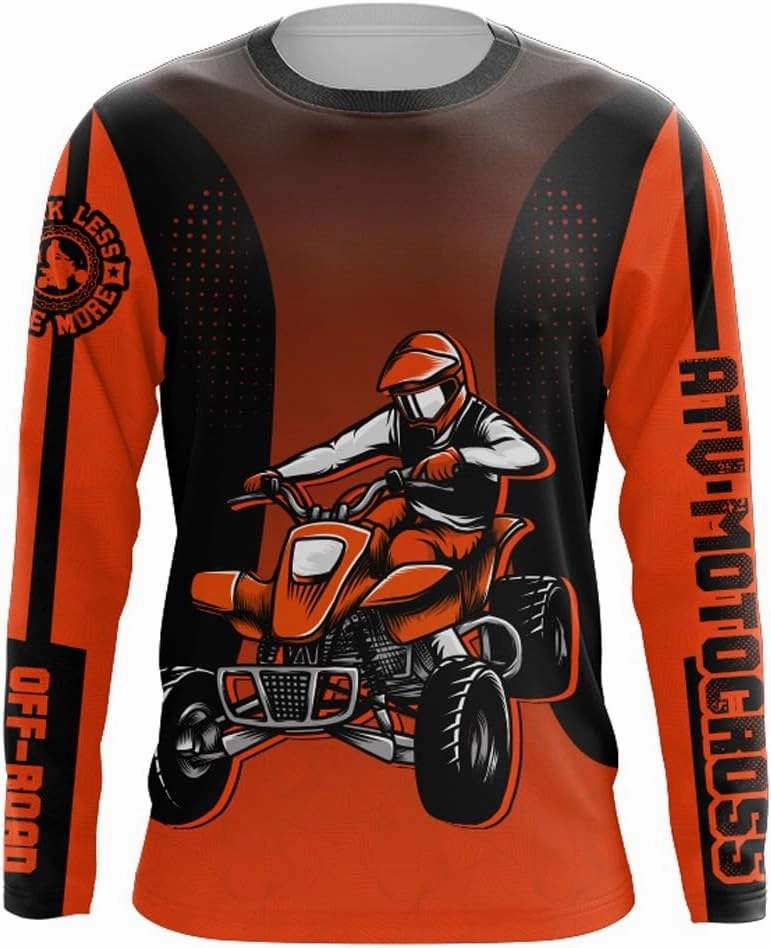 ATV Motocross Racing Jersey Youth ATV Quad Bike Shirt UPF30  Motorcycle Kid Men Women Extreme Off-Road Racing Jersey MX01