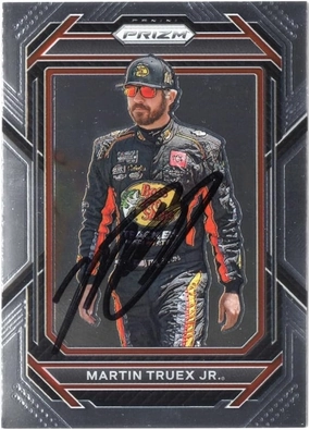 AUTOGRAPHED Martin Truex Jr. 2023 Panini Prizm Racing (#19 Bass Pro Shops Driver) Signed NASCAR Collectible Trading Card with COA