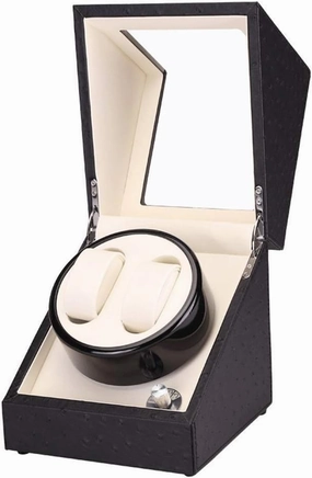 Automatic Watch Winder Double Watch Winder Box 2   0 Shaker 5 Gear with Quiet Motor and Wood PU Leather Powered Automatic Watch Winder