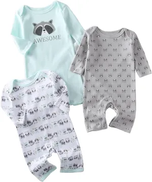 Baby Boy Romper Baby Long Sleeve Romper Toddler One-Piece Jumpsuit Newborn Girls Clothes Set
