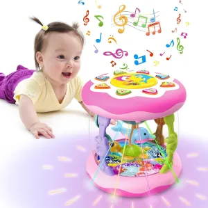 Baby Girl Ocean Musical Tummy Time Toys 6-12 Months (Pink)
