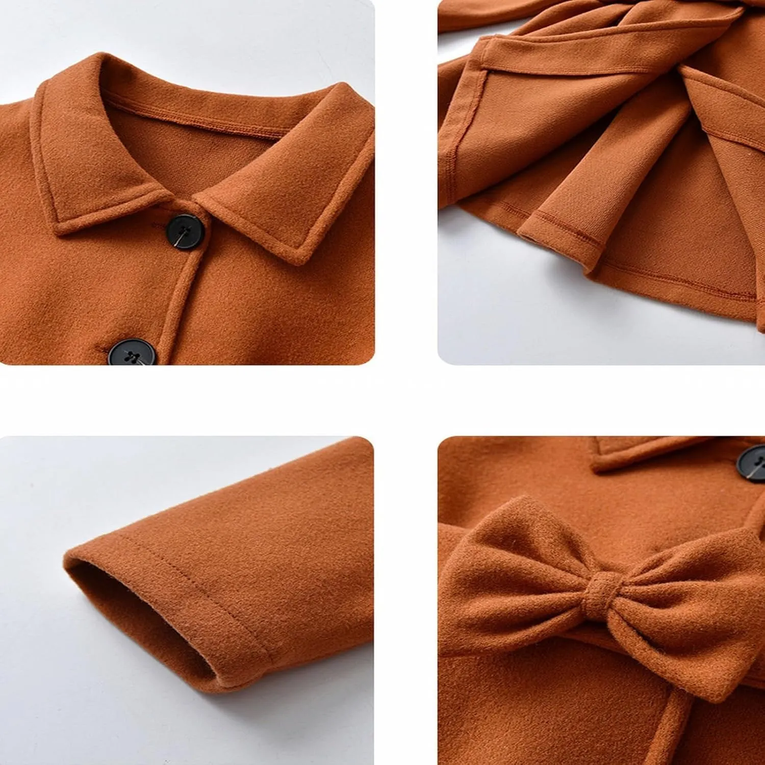 Baby Girls Fall Winter Clothes Toddler Kids Coat Outfits Long Sleeve Dress Coat with Hat Set Fashion Xmas Clothing
