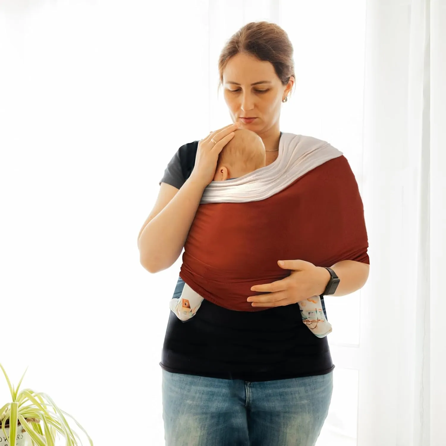 Baby Wrap Carrier, Unisex Baby Carrier, Lightweight & Ultra Soft, Easy to Wear Baby Wrap, Perfect for Newborn Toddlers