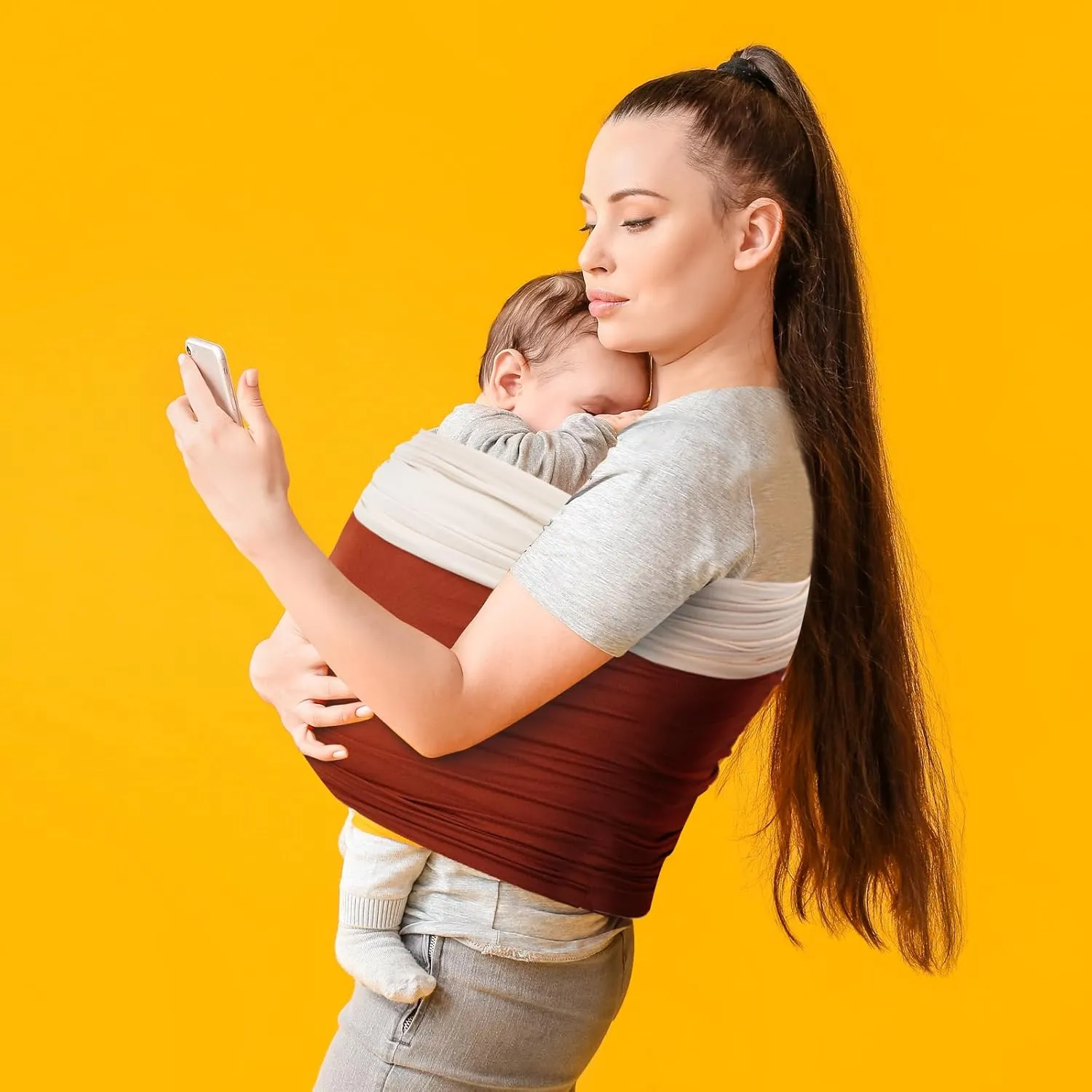 Baby Wrap Carrier, Unisex Baby Carrier, Lightweight & Ultra Soft, Easy to Wear Baby Wrap, Perfect for Newborn Toddlers