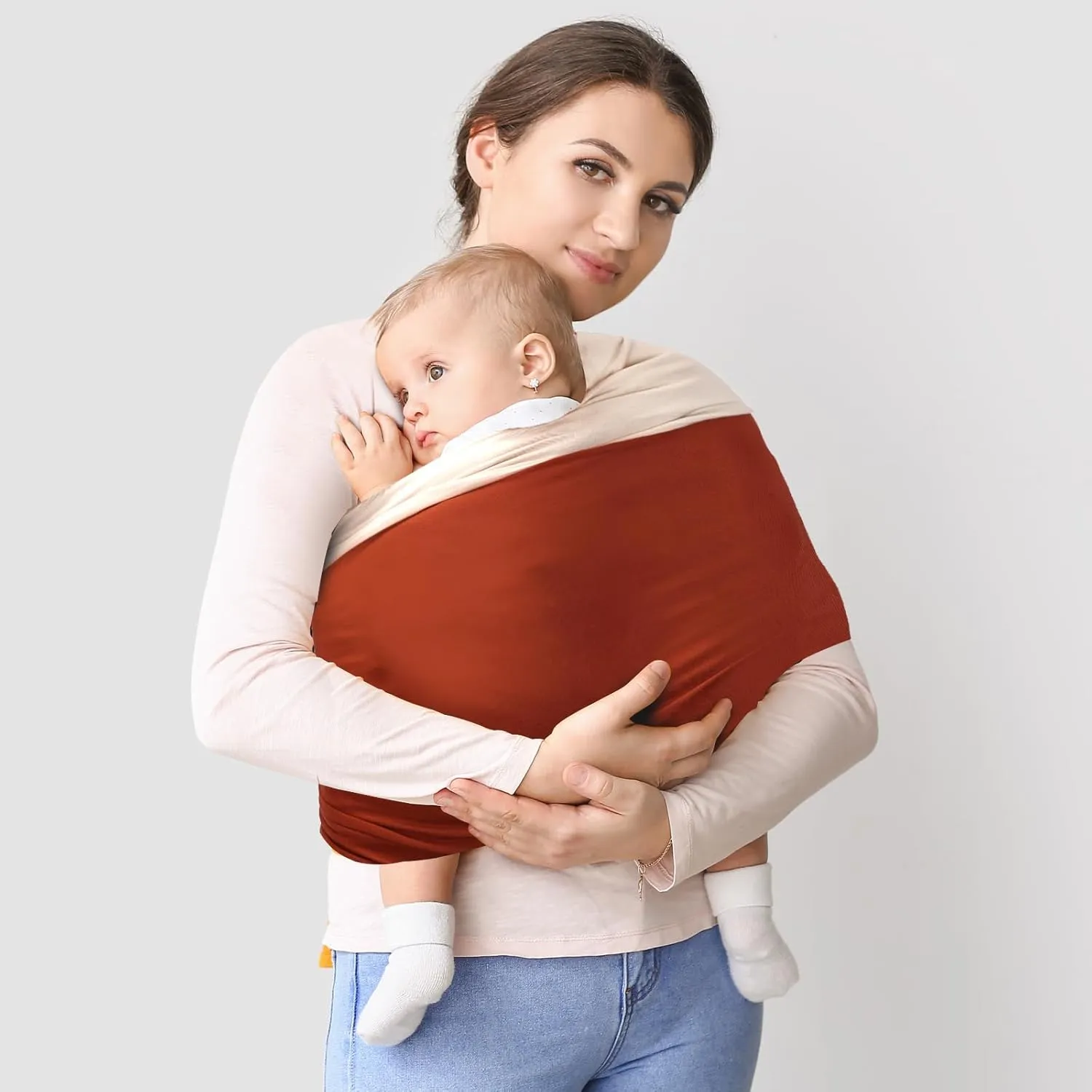 Baby Wrap Carrier, Unisex Baby Carrier, Lightweight & Ultra Soft, Easy to Wear Baby Wrap, Perfect for Newborn Toddlers